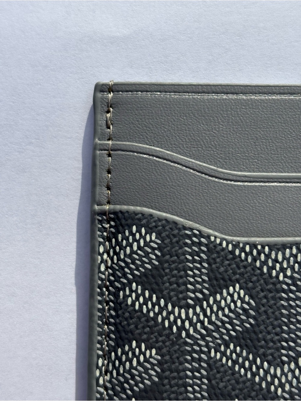 Goyard Gray and Black Goyardine Card Holder - Picture 5 of 10